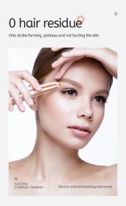 Wholesale Mini Electric Eyebrow Hair Remover Pen , Laser Eyebrow Trimmer Multifunctional from china suppliers
