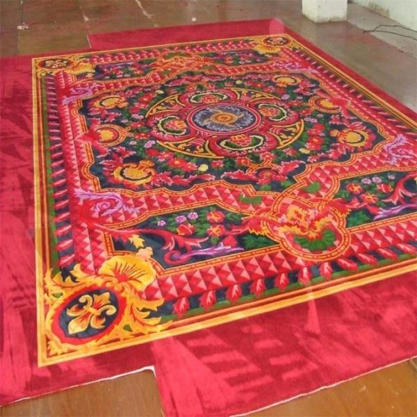 Quality Colorful Hand Tufted Wool Rug 8x10 Anti - Slip Feature Customized Size for sale