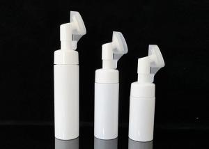 Wholesale Empty Shampoo Package 100ml Foaming Bottle White Face Wash With Silicone Brush from china suppliers