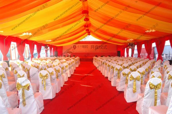 400 Capacity Huge Gala Aluminum Tent With Luxury Lining For Parties And Outdoor