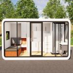 High Quality Waterproof 20ft Apple Cabin Assembled Container Glass Houses Villa
