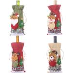 Factory OEM Christmas Wine Bottle Covers Bag for Home Santa Claus Wine Bottle