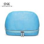Wholesale Portable Beautiful Pink PU Shell Shape Make Up Cosmetic Bag