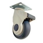 White And Black Hospital Special 4 Inch Universal Wheel With Brake Swivel
