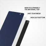 5mm Thick Non Slip Lightweight PU Yoga Matt Upgraded A Strong Grip Fitness Blue