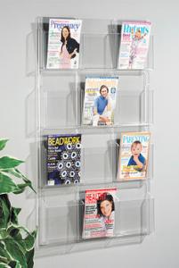 Wholesale Clear Acrylic Wall Hanging Magazine Rack from china suppliers