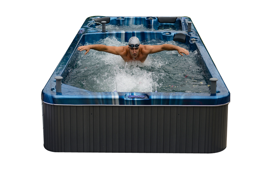 5.2 Meters Endless Swimming Pool Outdoor Swim Spa Hot Tub With 4 Seats