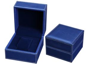 Wholesale Blue Leather Wooden Watch Jewelry Box , Elegant Style Ladies Watch Case Box from china suppliers