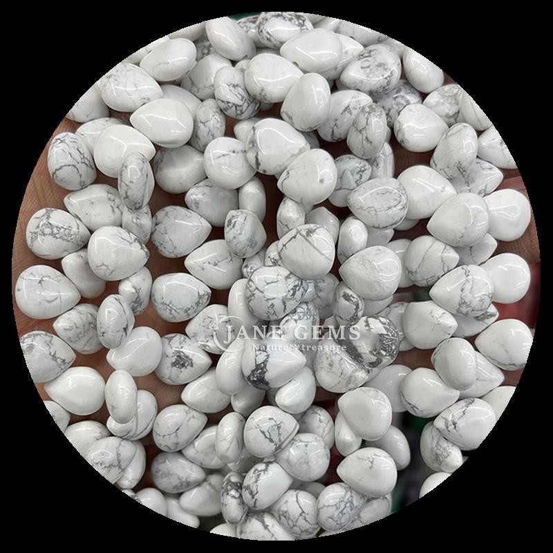Howlite Crazy Agate Gem Bead Natural Crystal Water Drop Shape Stone Loose Bead Strands For Bracelets