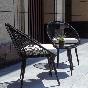 Wholesale 2 Seater Rattan Garden Table And Chairs Woven Coffee Sofa Outdoor Furniture Set from china suppliers