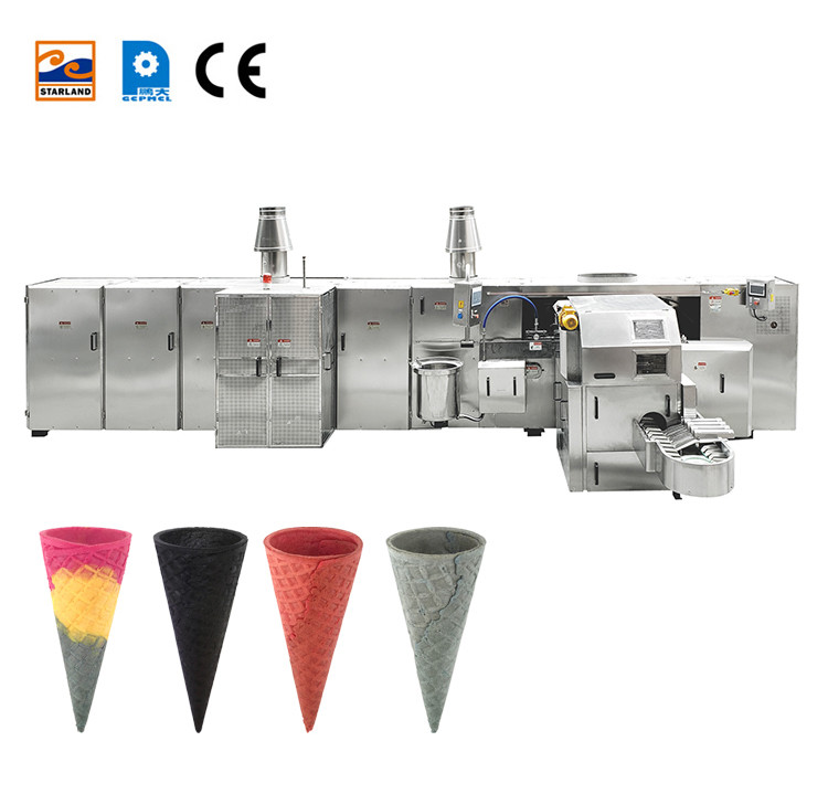 Commercial Rolled Sugar Cone Making Machine 101 Baking Plates