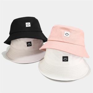 Wholesale Women Smile Print Muts Fisherman Bucket Hat Casquette Sunscreen Outdoor Sombrero from china suppliers