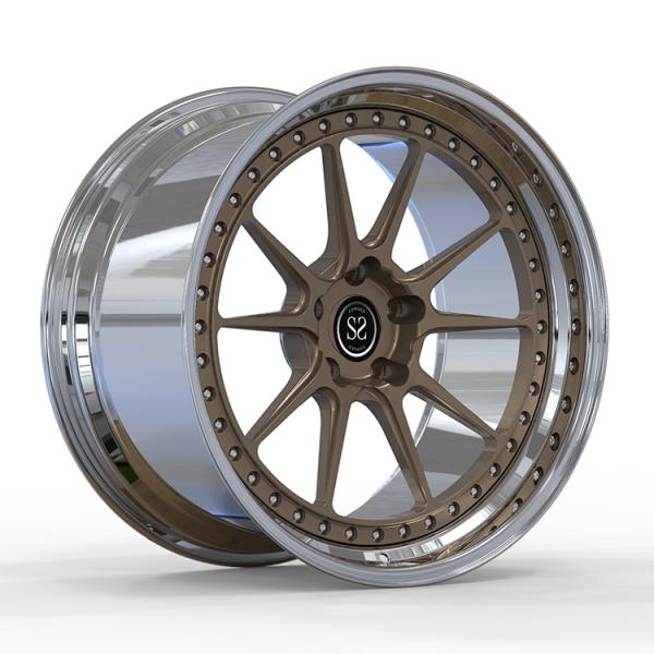 NISSAN 370Z Nismo V1 2014 2 Piece Forged Wheels Custom Polished Lip and Satin