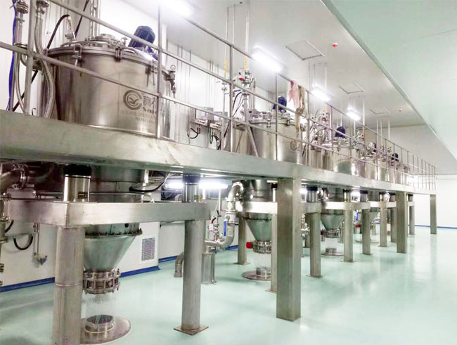 Peony High quality Stainless steel GMP standard Scraper Basket Centrifuge With Siemens PLC Programming