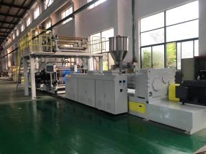 Wholesale 1000 - 1500kg/H SPC Floor Extrusion Line Machine PVC Floor Making Machine ABB Inverter from china suppliers