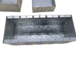 2 5 Gang Mansory Steel Conduit Box Zinc Plated Universal Knockouts 1/2" 3/4"