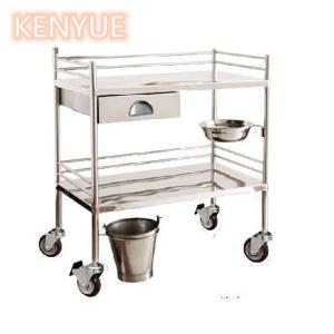 Wholesale Stainless Medical Trolley Cart With Drawer , Icu Emergency Trolley from china suppliers