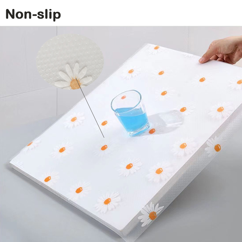 Plastic Type EVA Non-Slip Kitchen Drawer Shelf Liner for Washable Storage Solution