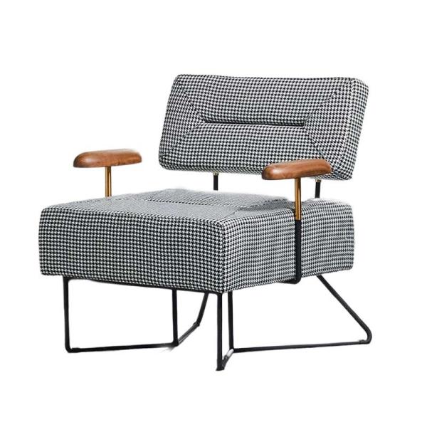 Nordic New Design Accent chair Luxury Meeting Linen Upholstered Single sofa
