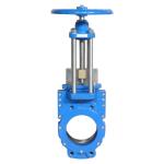 Two Pieces Knife Valves With Hand Wheel Operator Non Rising Stem