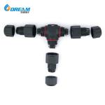 IP68 Waterproof Cable Connector 3-Channel 3-Poles, Outdoor Waterproof Junction
