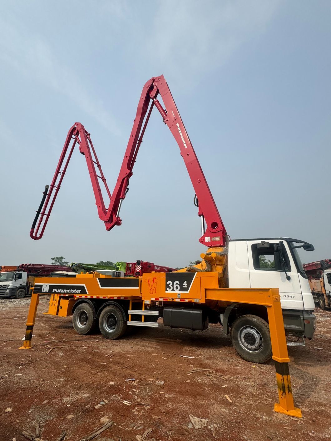 Used Refurbished Condition Pusmeister Concrete Pump Truck 36 M Stock for Sale