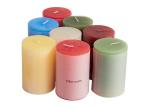 Colorful Scented White Religious Beeswax Pillar Candles Gift Decorative D3.6CM