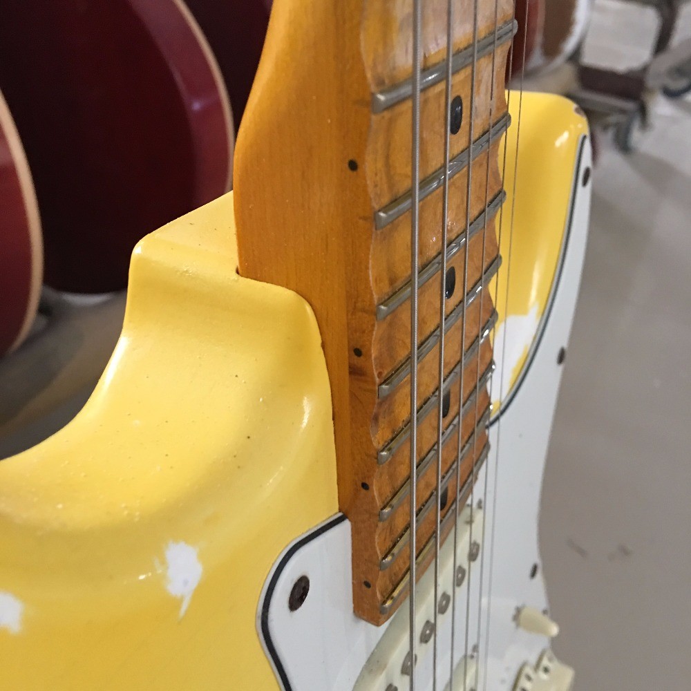 Maple scalloped fingerboard relic classical st electric guitar,handmade aged st guitar