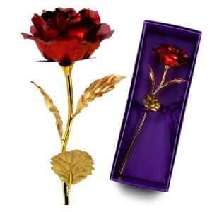 Wholesale Hot Sale 24k Gold Plated Rose Reasonable Price Luxury Gold Foil Rose For Girlfriend Gift from china suppliers