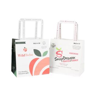 Wholesale Takeaway Mini White Kraft Paper Bag With Logo for Custom Print Shopping Gift Packaging from china suppliers