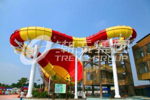 Wholesale Fiberglass Commercial Family Water Slide For Home , 16m Height from china suppliers