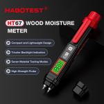 HT67 Digital Wood Moisture Meter Professional Wood Humidity Tester 0~58%