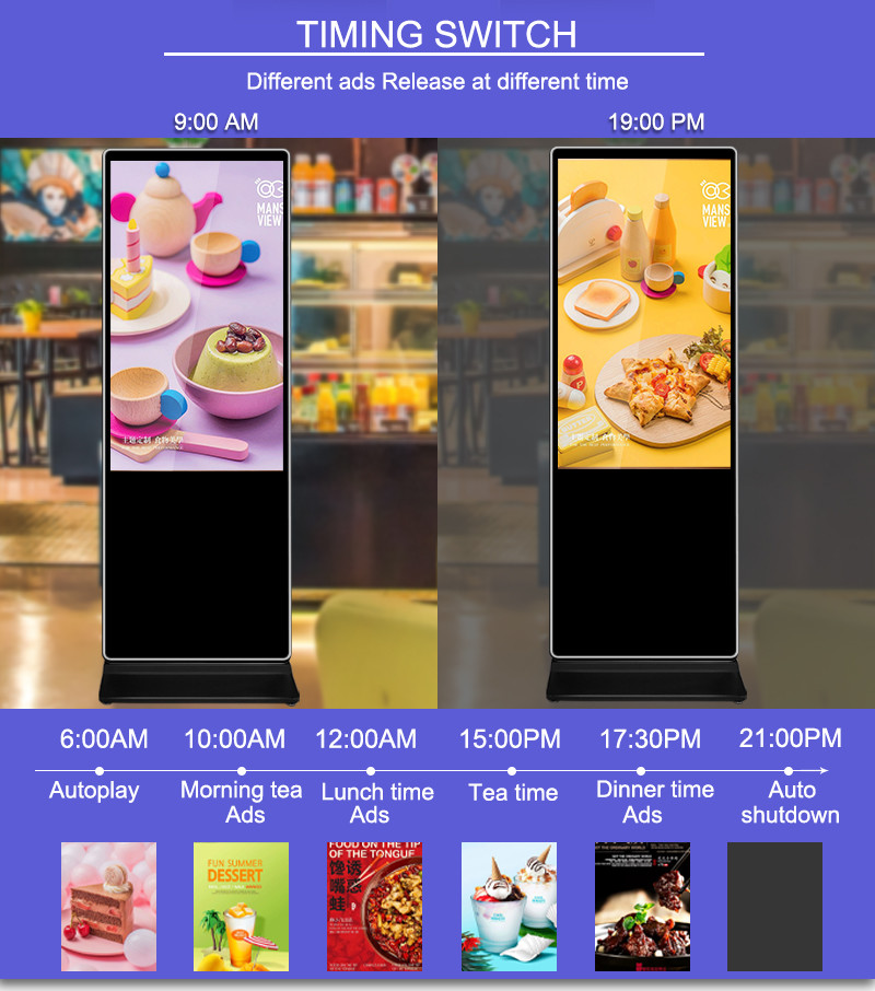 Super Slim LCD Commercial Digital Signage In High Definition Resolution 2K