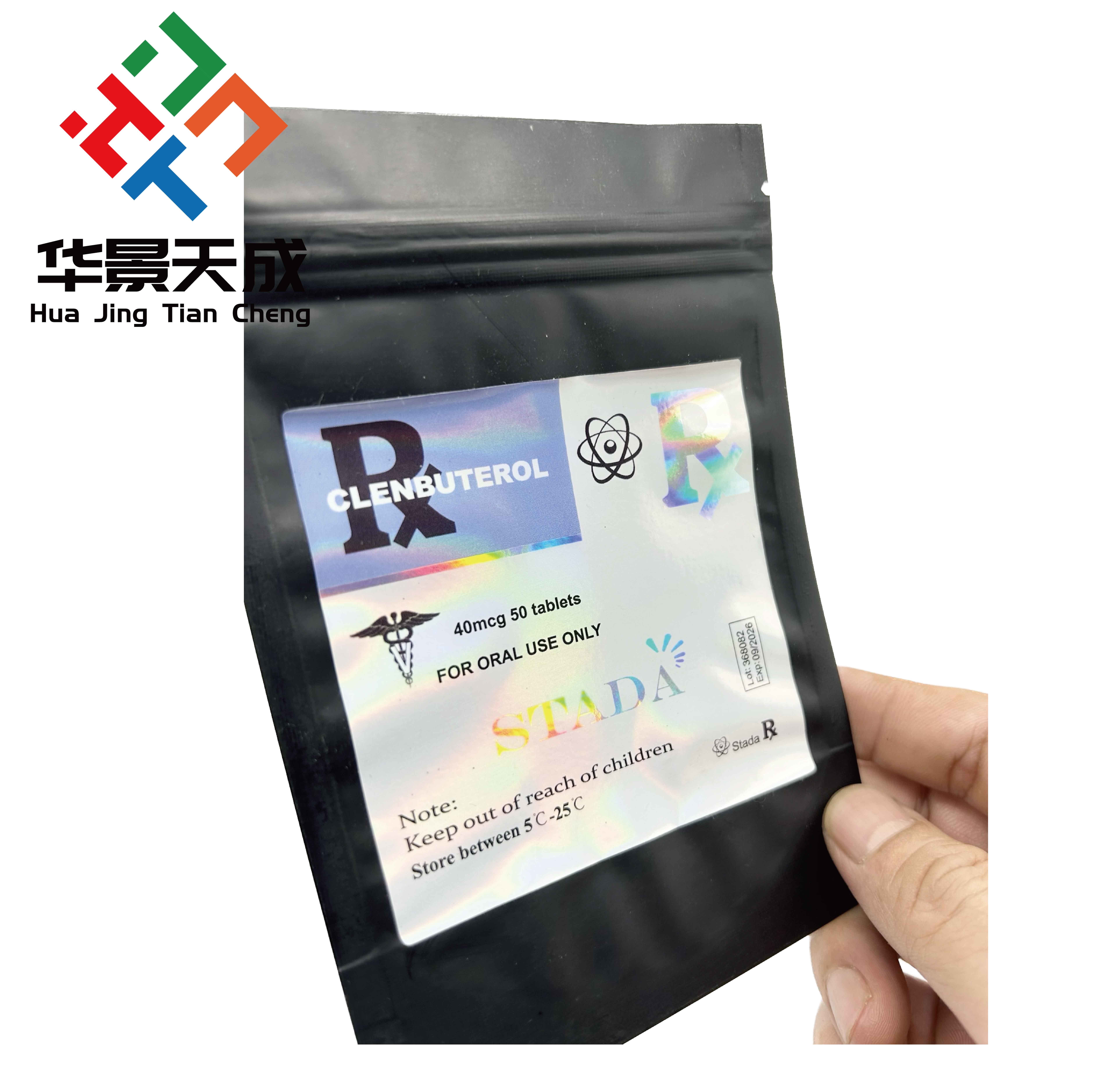 Anavar Oxandrolone 50 Tablets Pill BAGS Label Hologram Printing Waterproof Pharmaceutical Usage