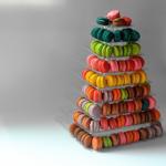 New style Black 9 tiers plastic macaron Square piramide macarons tower patented