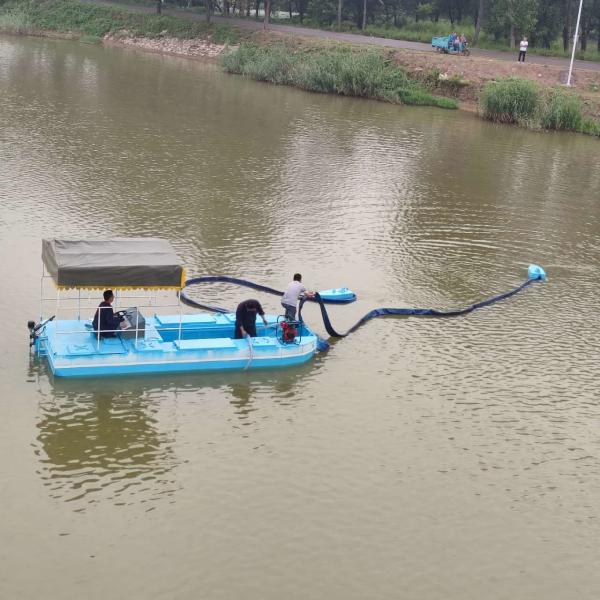 Pond Removal Blue Algae Boat River Collecting Rubbish Ship
