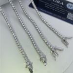 OEM Moissanite Diamond Tennis Necklace Claw Setting Moissanite Necklace Mens In