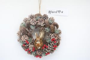Wholesale Wholesale Artificial Christmas Door Decoration Supplies Nature Pine Cone Large Christmas Wreath Garland Decor from china suppliers