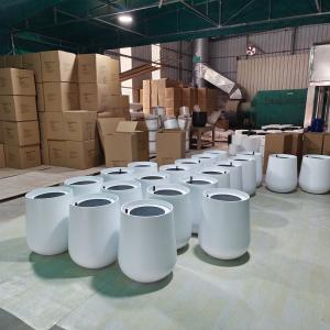 Wholesale China Wholesale Round Shape Fiberglass Flower Pots GRP Planter Box For Outdoor Indoor Decor from china suppliers