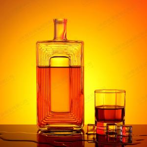 Wholesale 500ml Square Bottle For Liquor Spirit Alcohol Drink Glass Bottle from china suppliers