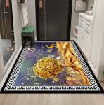 Polyester Fiber Entrance Door And Living Room Floor Carpet Plant And Flower