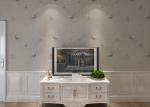 Removable Rustic Washable Vinyl Butterfly with Flower Wallpaper for Bedroom