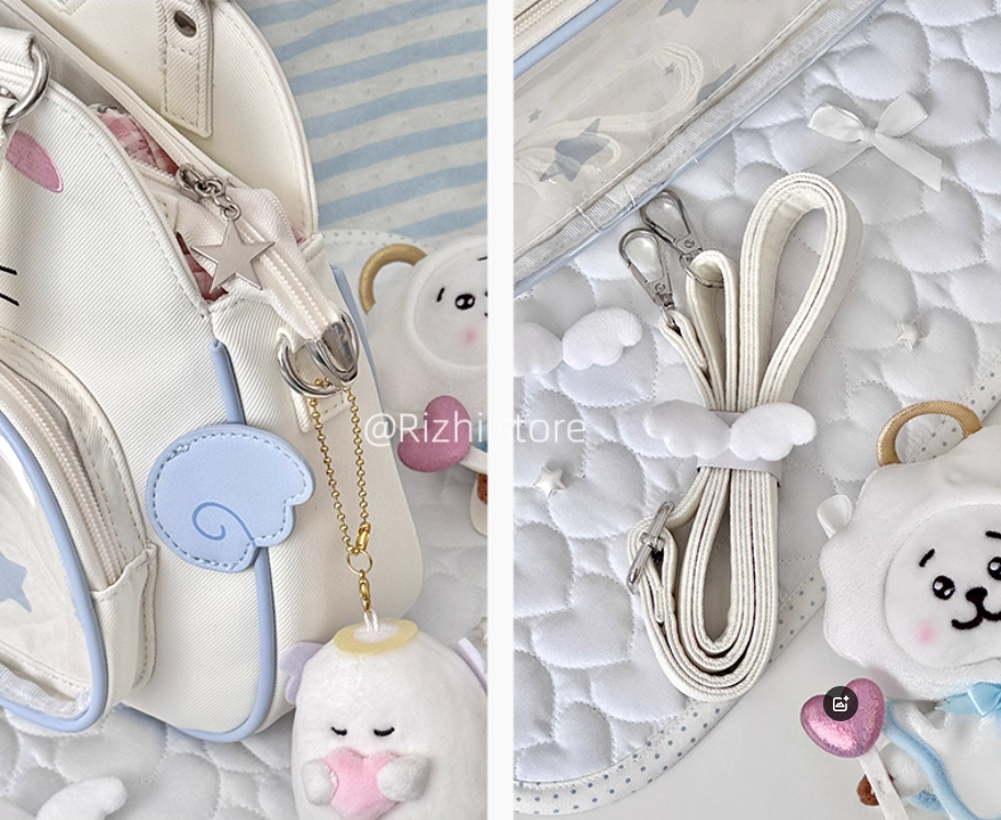 Original Cat Pain Bag - Large Capacity, Low Food Intake Backpack for Kids - Nylon Crossbody Bag - Cute Student Laptop Bag