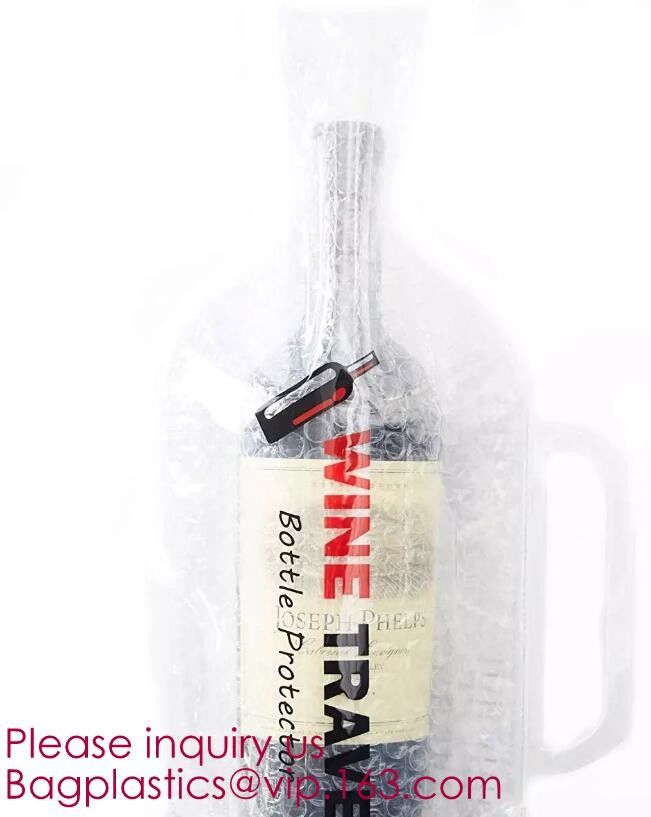 Bottle Protector Bubble Travel Bag,Travel Trip Bag With Bubble Inside And Double ks,Sleeve Travel Bag - Inner Skin