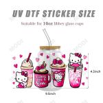 UV DTF Cup Wrap Transfer Stickers For Cartoon Wipe Off Stickers Waterproof