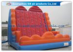 Colorful Inflatable Climbing Wall , Sports Game Velcro Bounce House Mountain