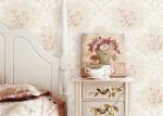 PVC 3D Cheap Discount Wallpaper / Country Style Wallpaper With Rose Pattern , 0
