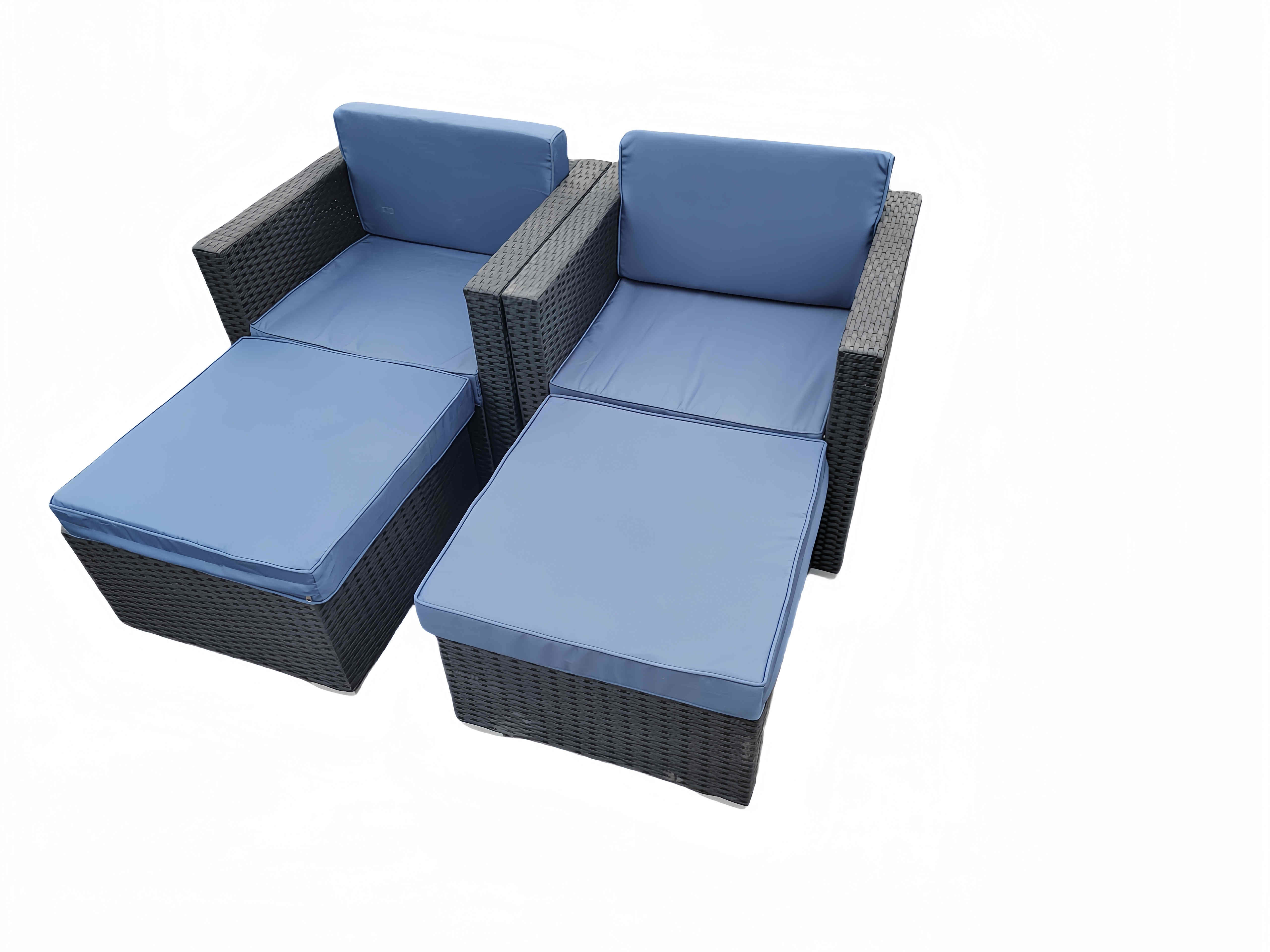 Modern Free combination Rattan Sofa Settee Table Chairs Sets UV And Waterproof For Outdoor Indoor Relaxation Furniture