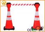 Road Traffic Management Cones Topper 9 Meters White / Red Plastic Retractable