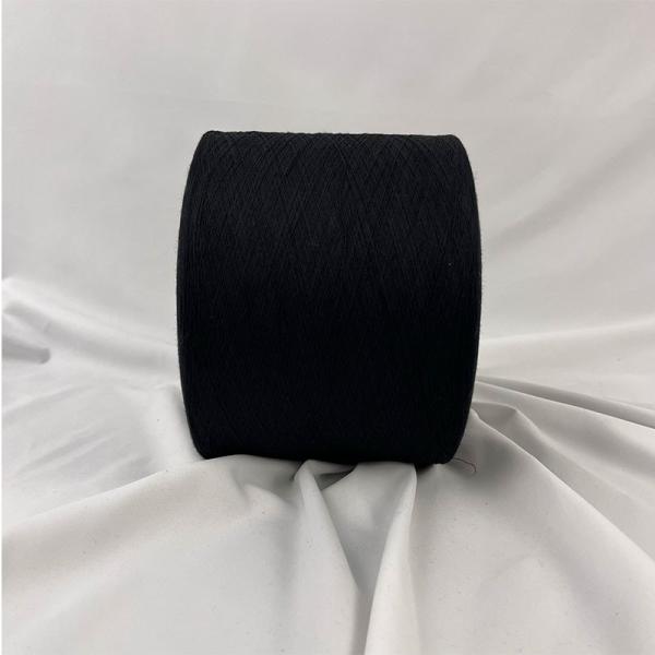 Open End NE 16s/20s Black / Optical White Regenerated Cotton Yarn For Knitting